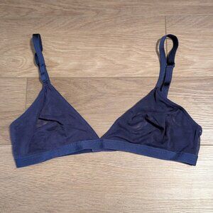 Parade | Sheer Mesh Triangle Bralette In Navy Blue